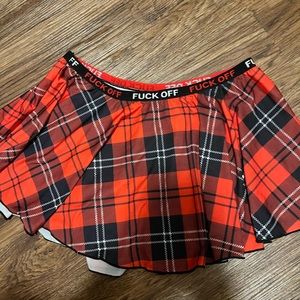 🆕Body Rage skirt (F… Off) on the band size S/M plaid skirt